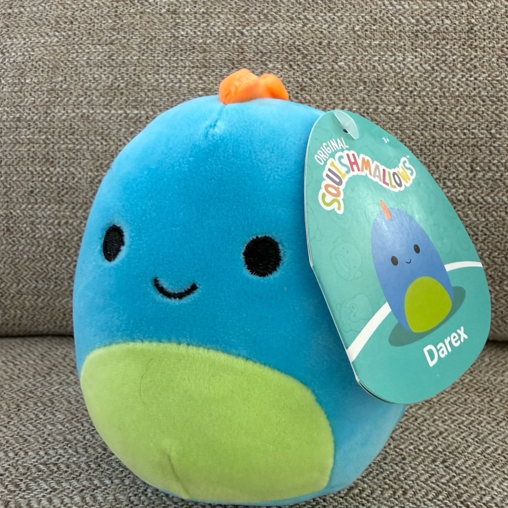 Squishmallows Darex Blue and Orange Dinosaur 5”Plush